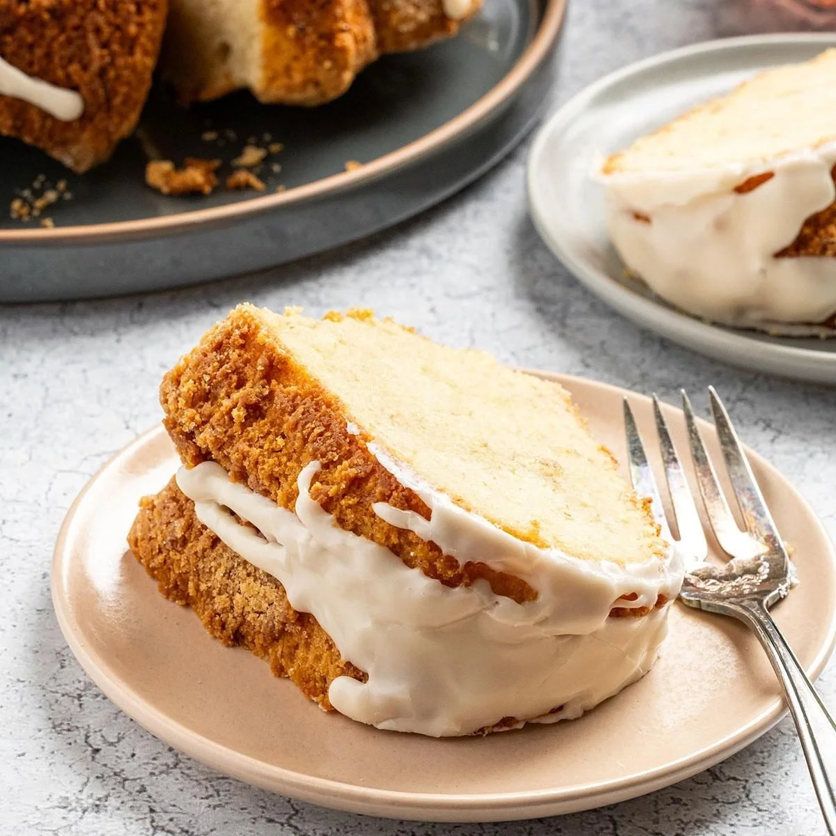 Delicious homemade Banana Pound Cake with ripe bananas and a golden crust