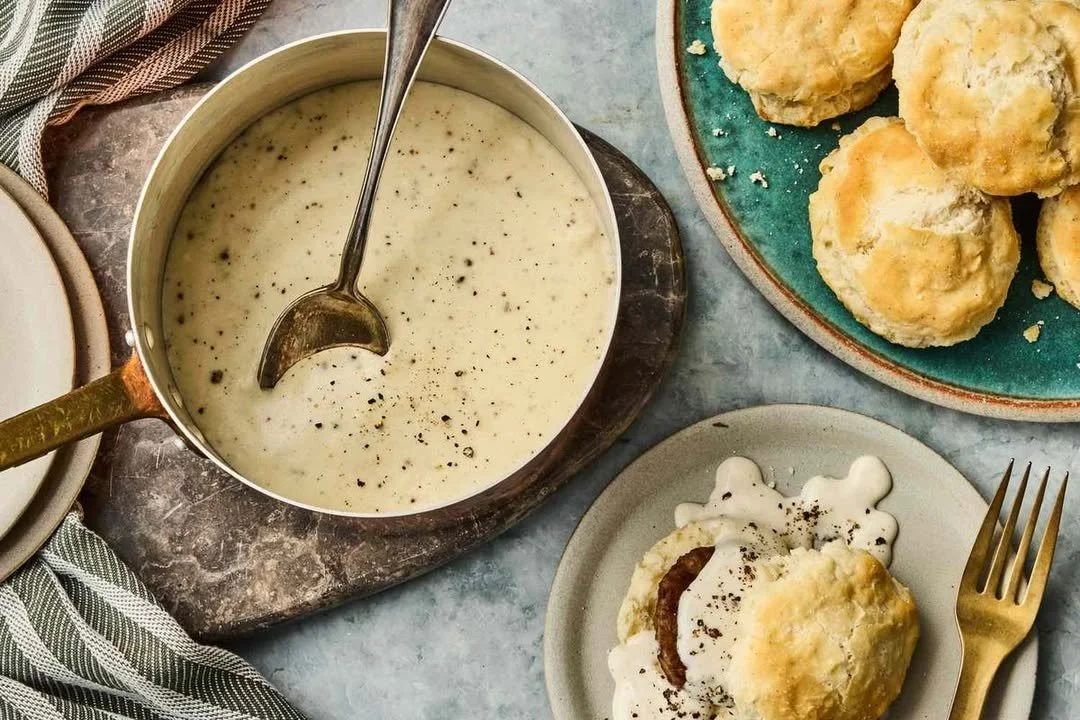 Delicious Bulldog Gravy served over a hearty meal