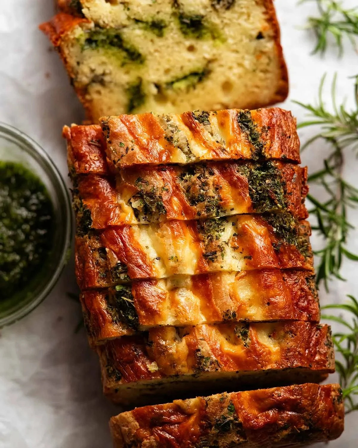 Cheese, Garlic, and Herb Quick Bread fresh out of the oven