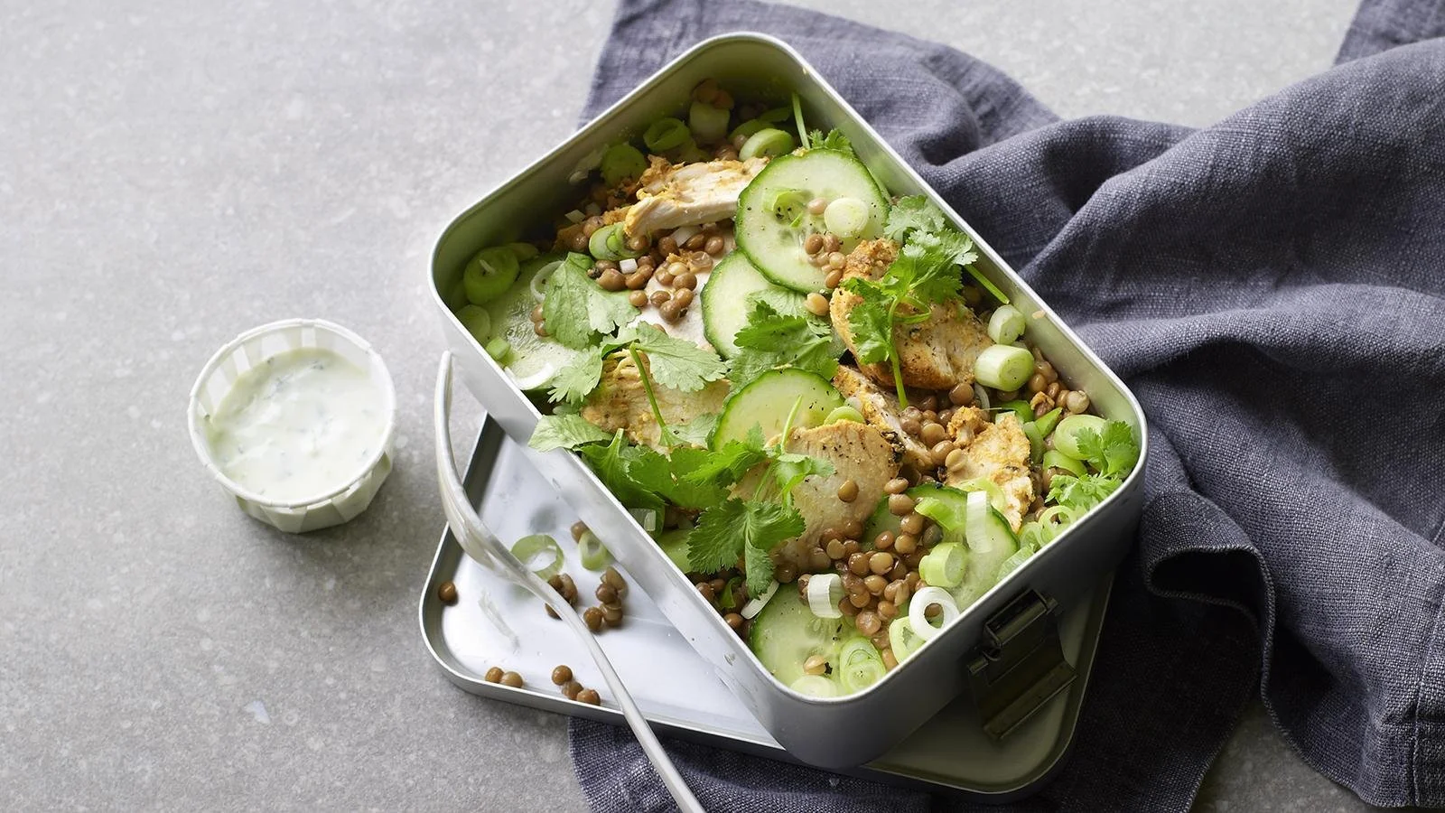 Delicious Chicken Tikka Salad with fresh vegetables and spices