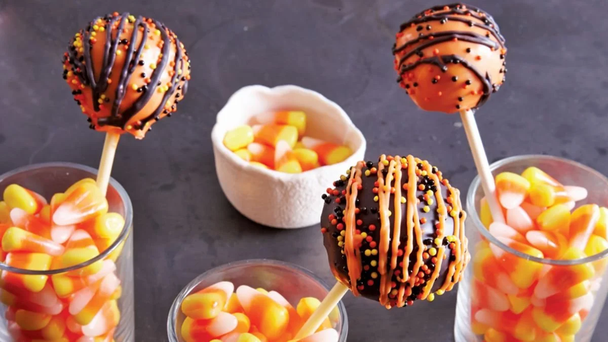 Colorful Halloween Cake Pops decorated for a spooky celebration