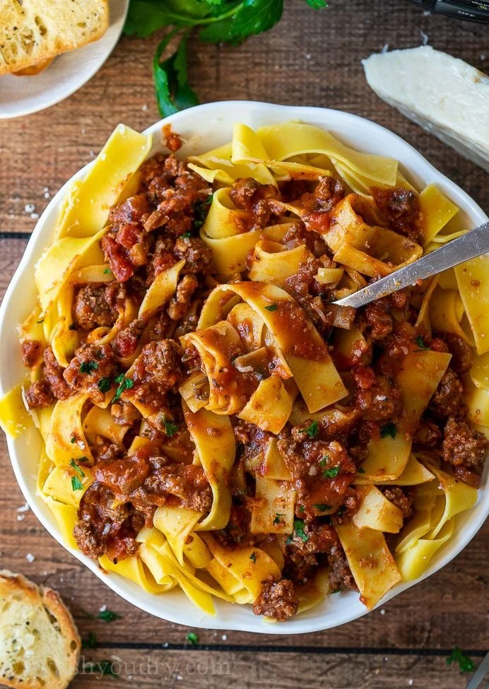 Hearty Meat Sauce with Pappardelle