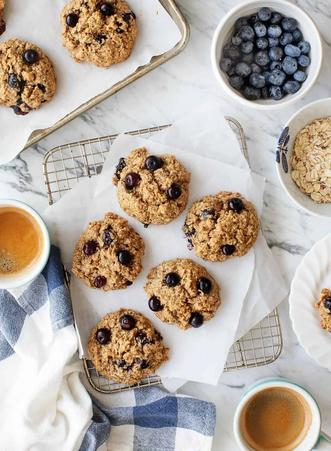Delicious oatmeal breakfast cookies on a plate, perfect for a healthy start.
