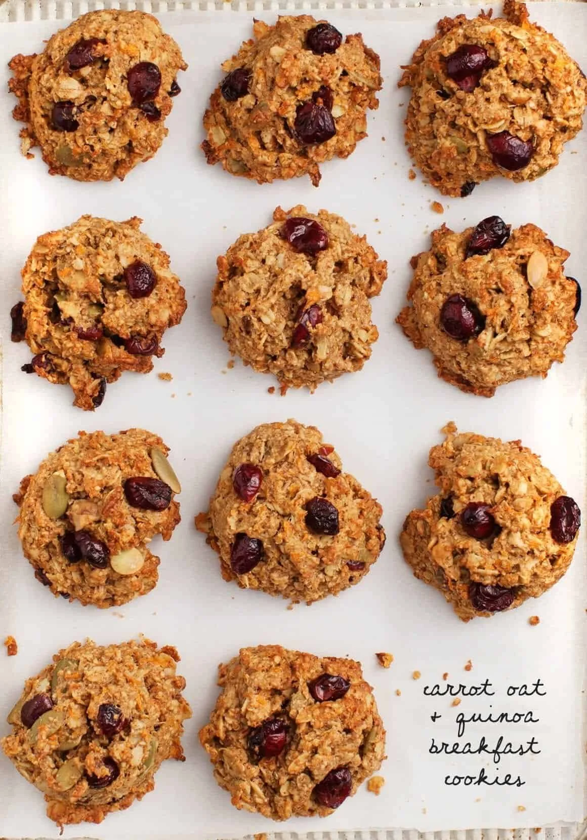 Delicious quinoa breakfast cookies made with nutritious ingredients.