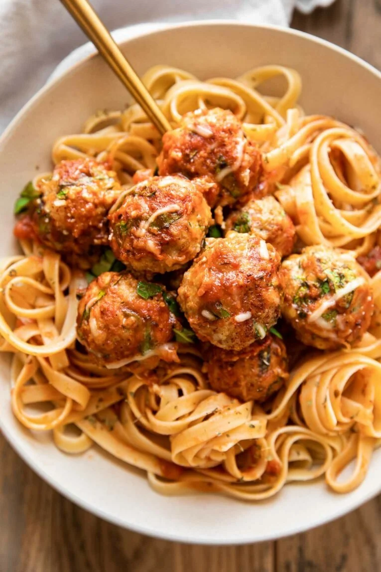 Baked Spinach Chicken Meatballs