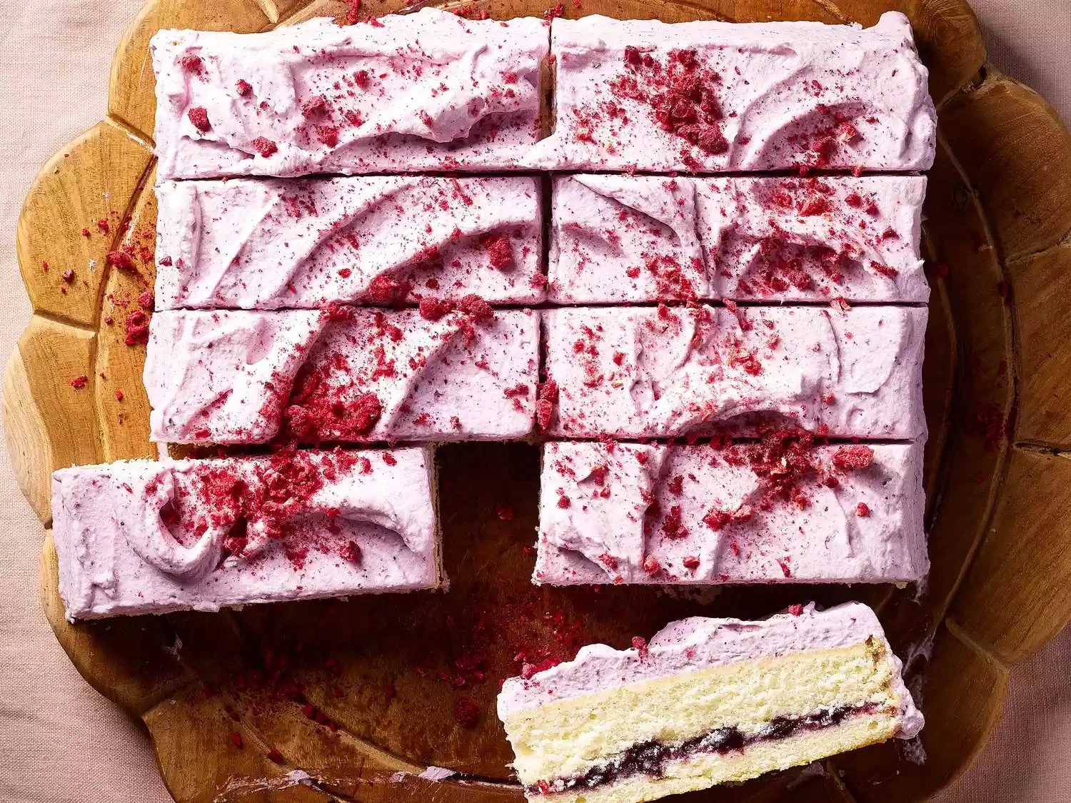 Delicious berries and cream bars topped with fresh berries