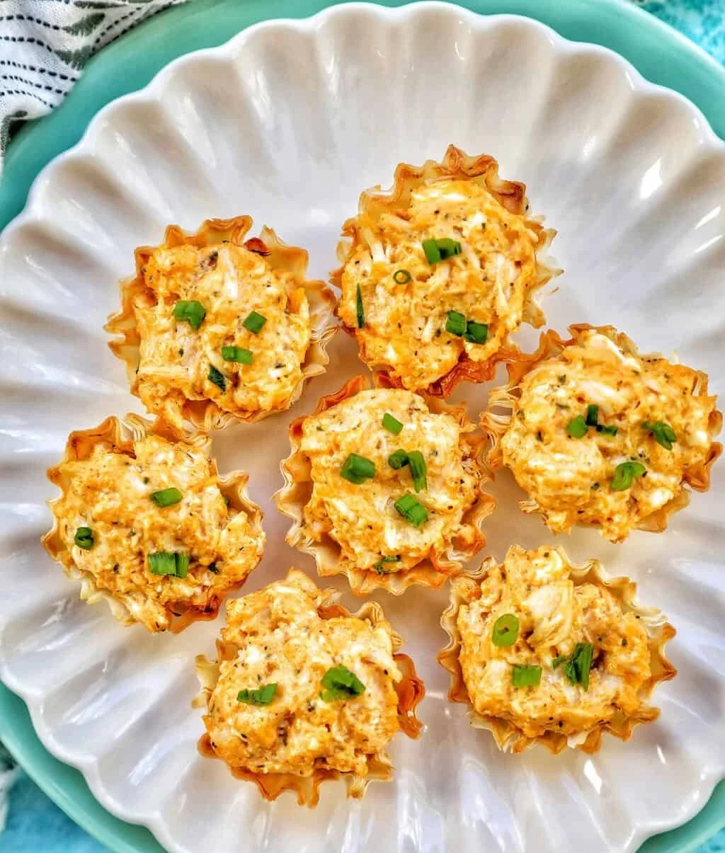Crispy Buffalo Chicken Bites served with ranch dressing on a plate