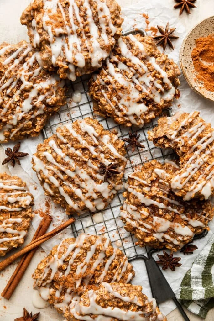 Delicious chai protein breakfast cookies with spices and nuts