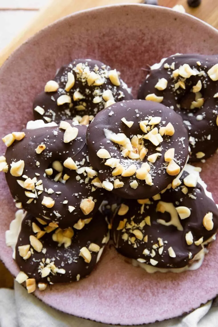 Delicious chocolate covered apples ready to enjoy as a sweet treat