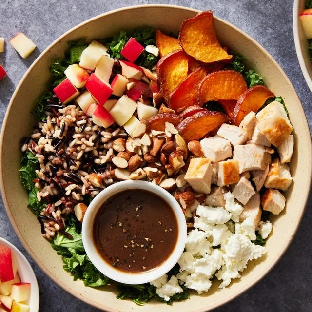 Delicious copycat Sweetgreen Harvest Bowl made with fresh ingredients