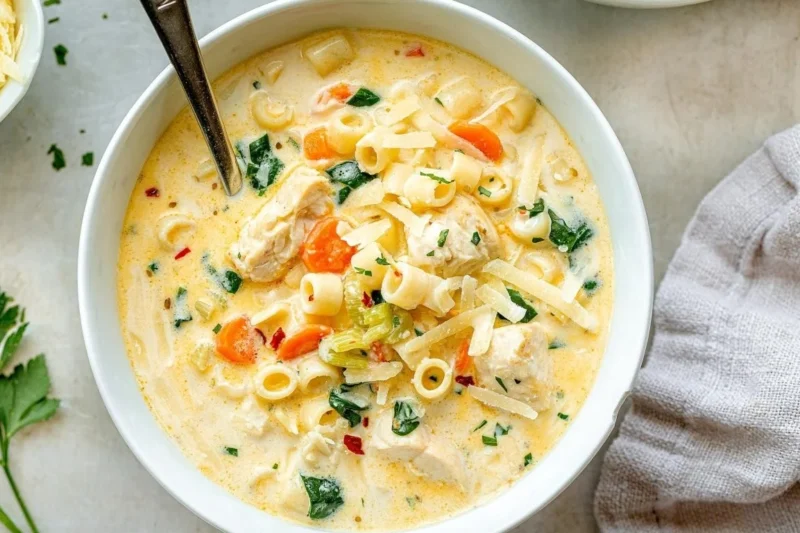Creamy Chicken Pasta Soup