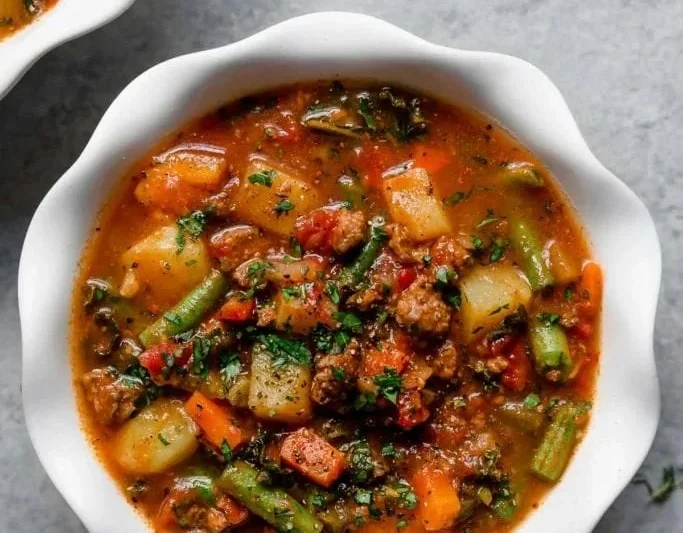 Crock Pot Healthy Hamburger Soup