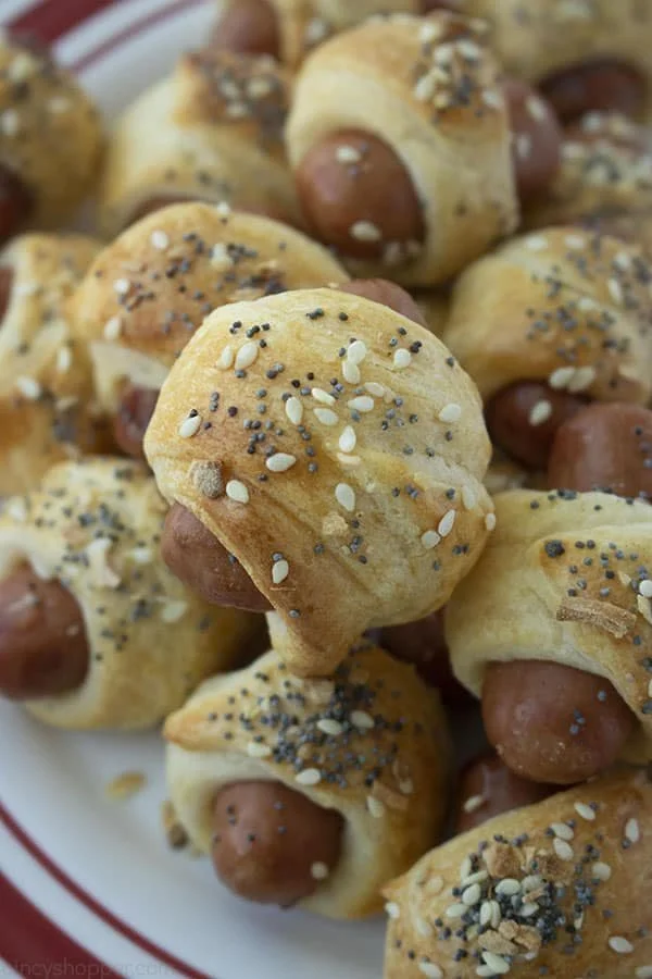 Everything Bagel Crescent Dogs - a delicious snack combining crescent rolls and everything bagel seasoning