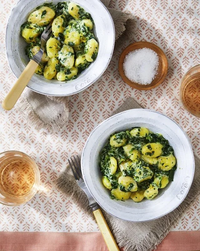 Gnocchi with Creamed Spinach