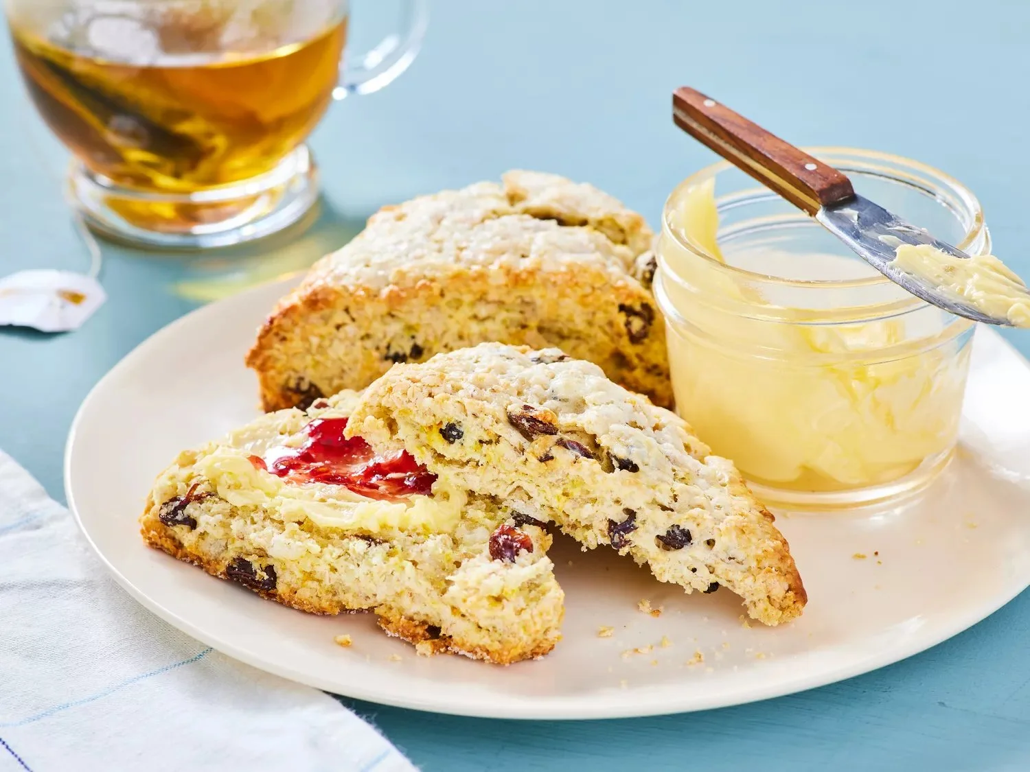 Freshly baked Irish Soda Bread Scones on a cooling rack