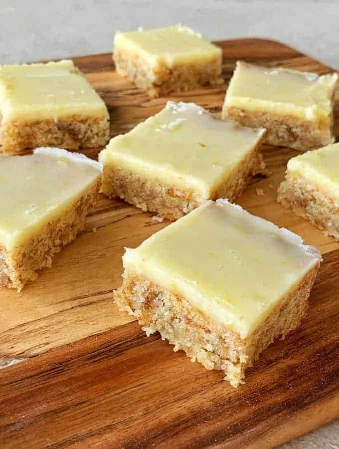 Delicious Lemon Weetbix Slice, a healthy dessert option made with fresh lemons
