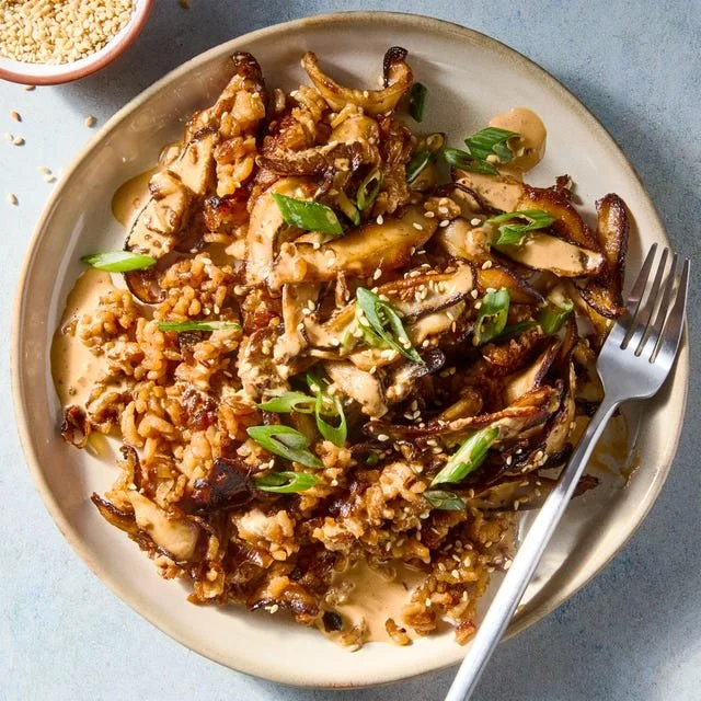 Miso Mushroom Crispy Rice