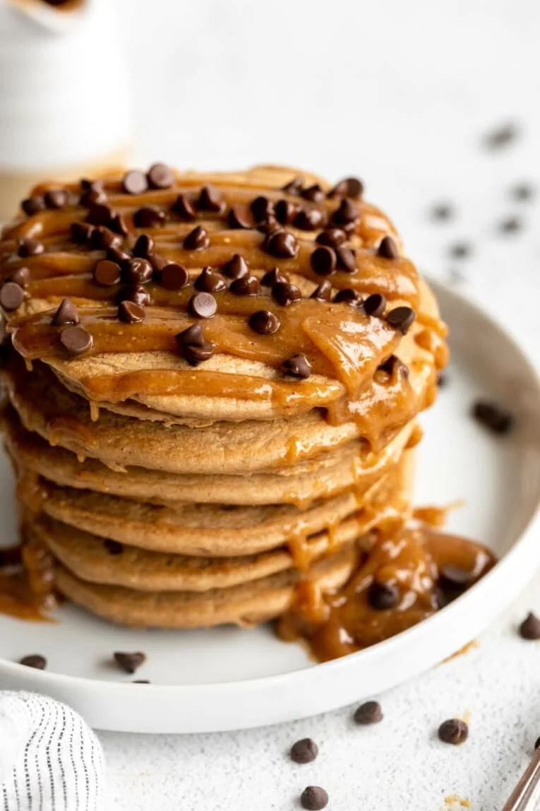 Mocha Protein Peanut Butter Pancakes