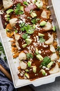 Mole Chicken Enchiladas
