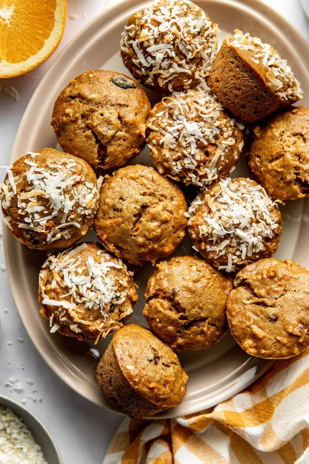 Freshly baked Morning Glory Muffins with nuts and fruits