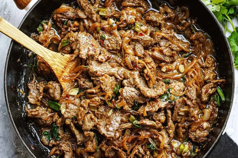 Onion Steak Stir Fry