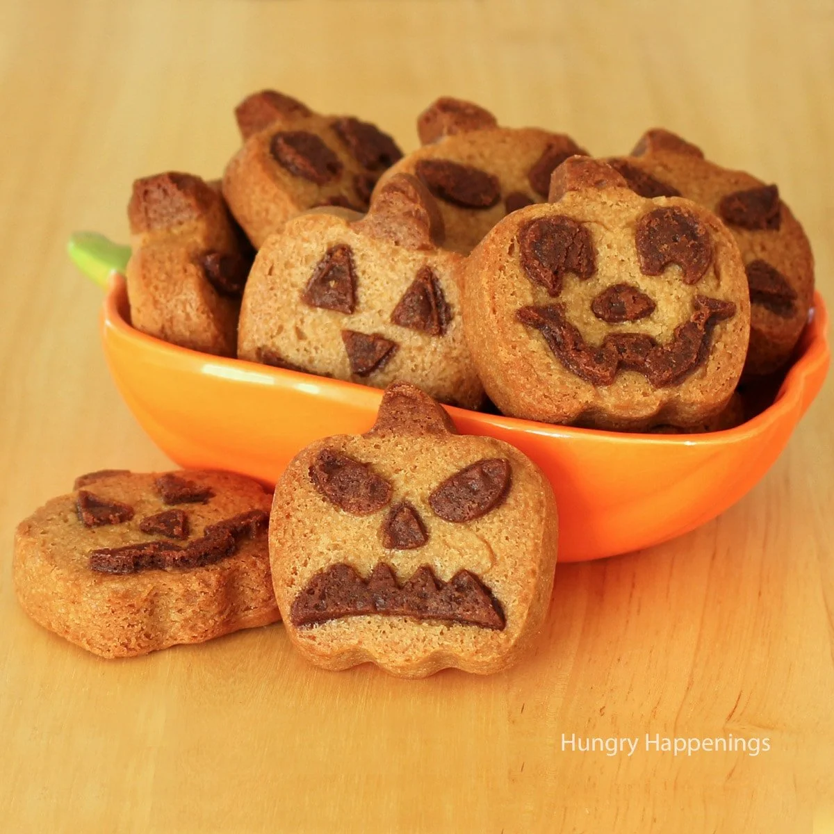 Peanut Butter Cookie Pumpkins ready for Halloween festivities