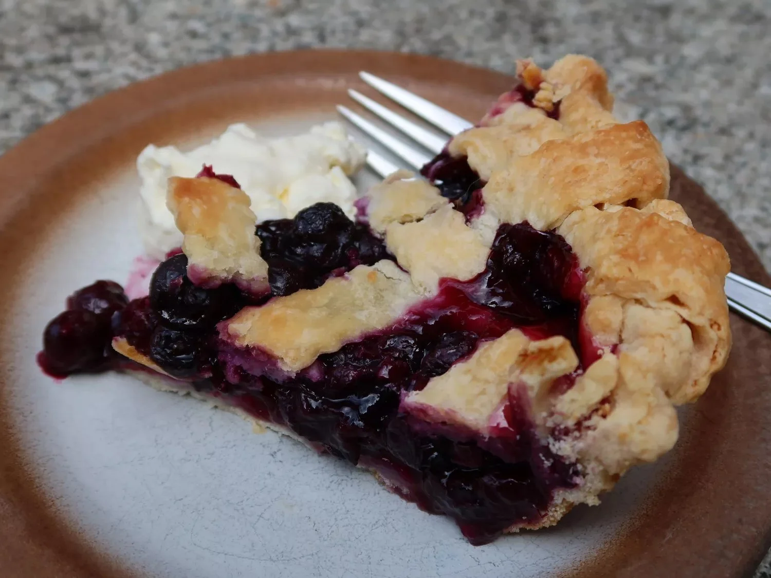 Preserved Lemon Blueberry Pie with fresh blueberries and lemon zest