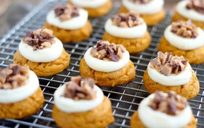 Pumpkin Heath Bar Cookies