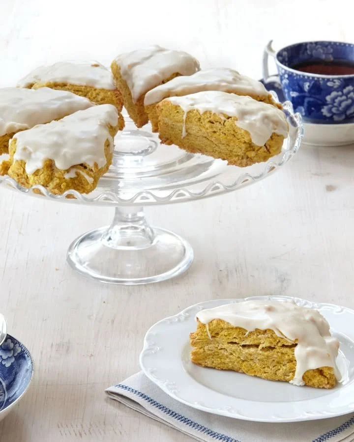 Freshly baked pumpkin scones with a hint of spice