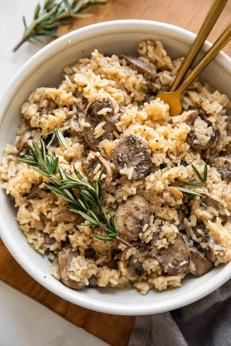 Rosemary Mushroom Rice Pilaf