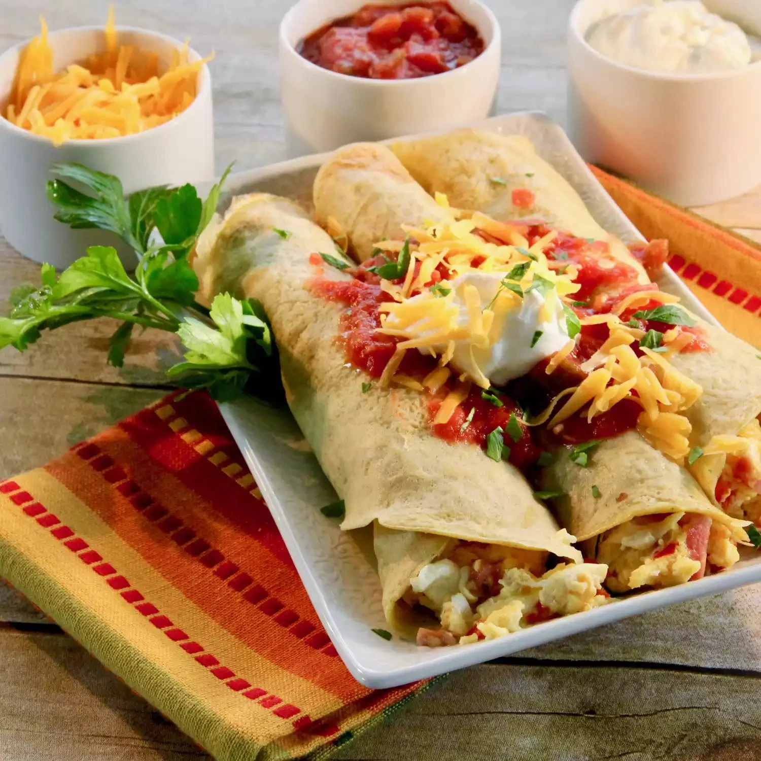 Delicious savory Western crepes filled with fresh ingredients