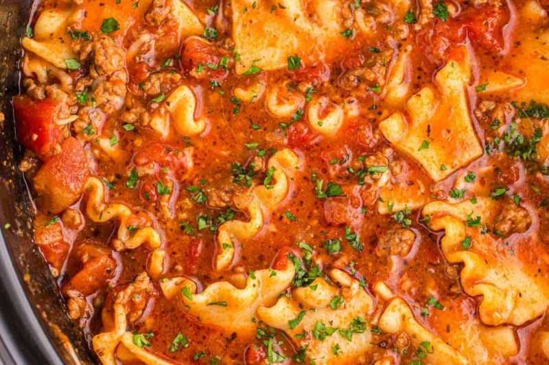 Slow Cooker Lasagna Soup