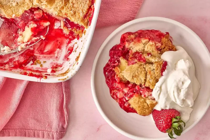 Strawberry Cheesecake Dump Cake