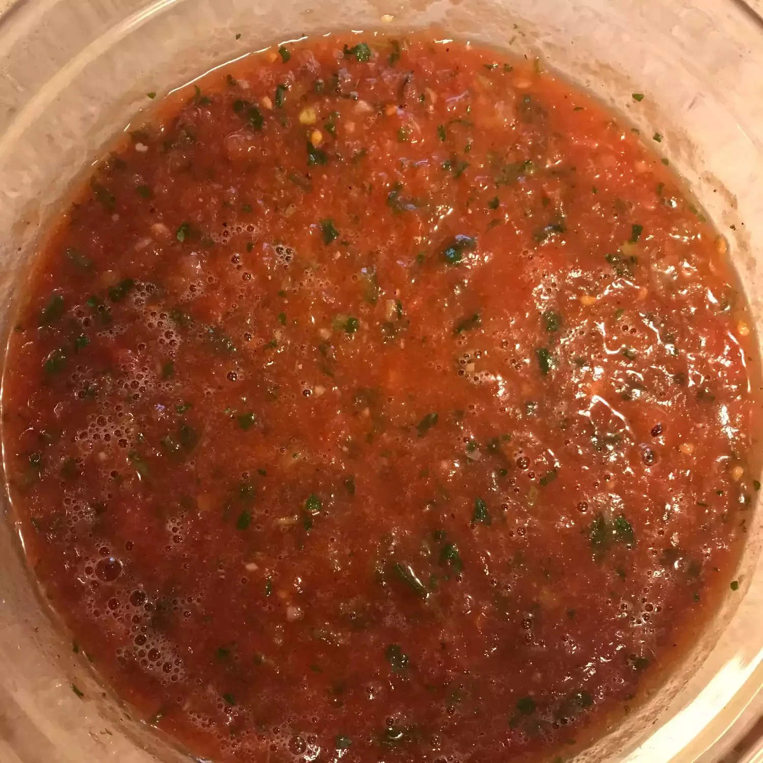 Delicious homemade Texas Salsa in a bowl with fresh ingredients
