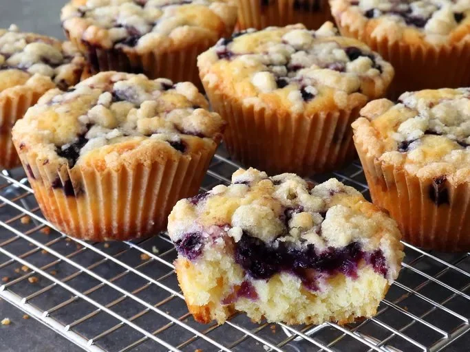 Wild Blueberry Lemon Crumb Cakes