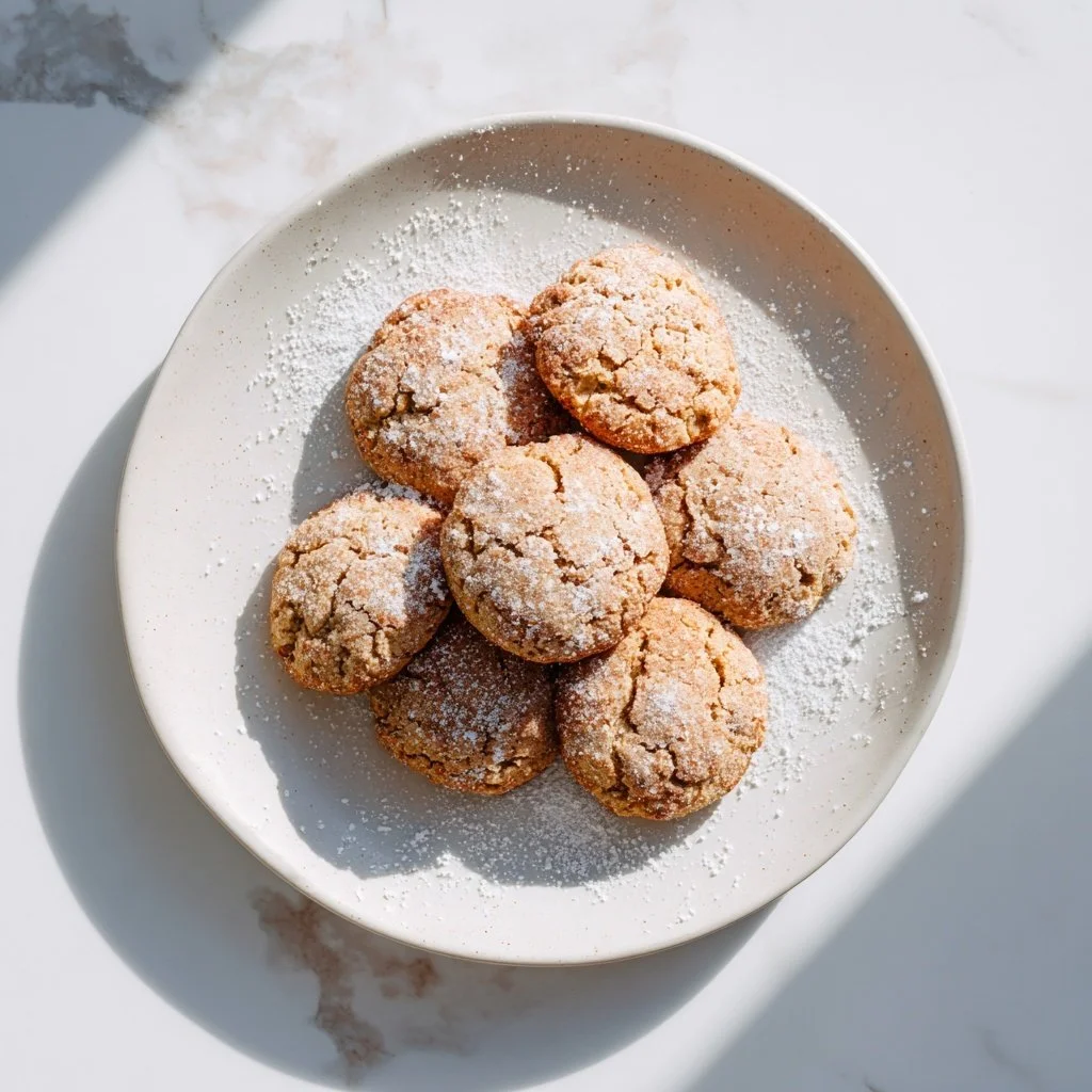 Delicious apple cider cookies with a hint of cinnamon and nutmeg, freshly baked