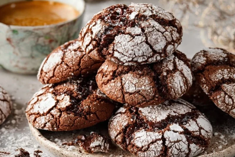 Cake Mix Crinkle Cookies