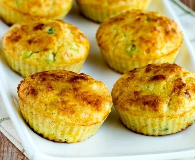 Cottage Cheese Breakfast Muffins with Ham and Cheddar