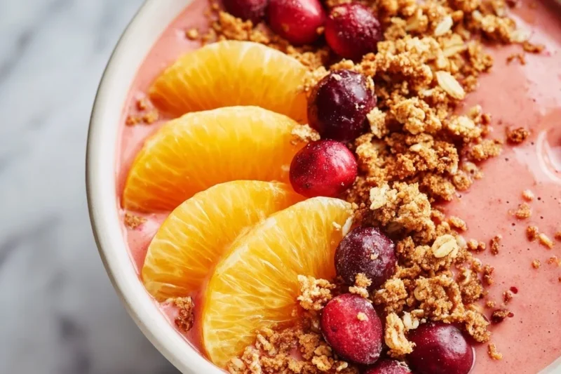 Cranberry Orange Smoothie Bowl