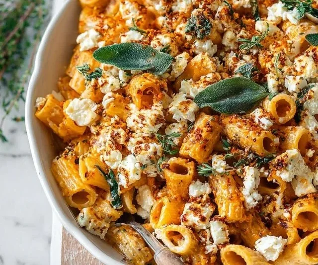 Creamy Pumpkin Feta Pasta