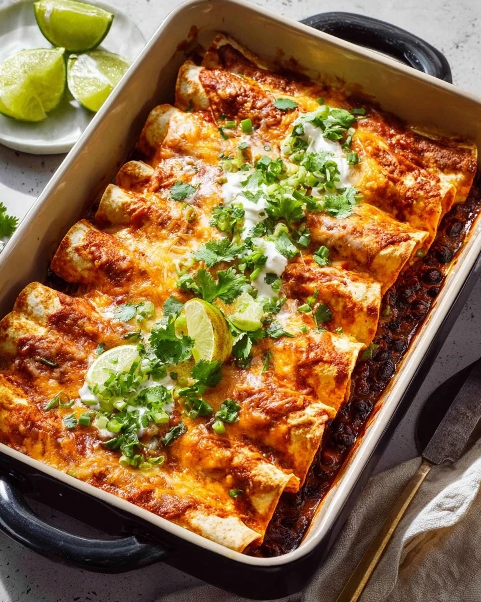 Plate of Ground Turkey Enchiladas topped with cheese and salsa
