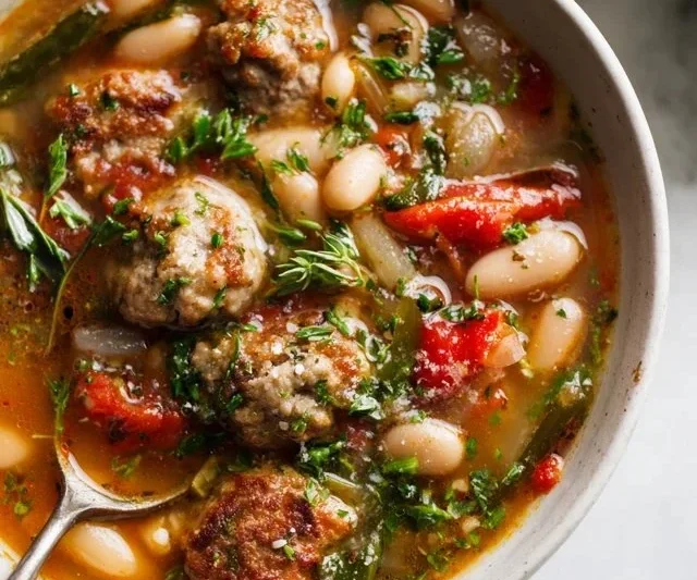 Hearty Italian Sausage and White Bean Soup