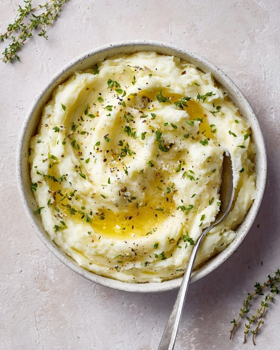 Creamy Instant Pot mashed potatoes served in a bowl