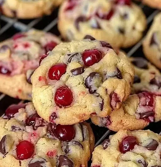 Maraschino Cherry Chocolate Chip Cookies