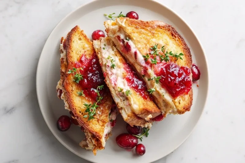 Melt-in-your-Mouth Cranberry Turkey Grilled Cheese
