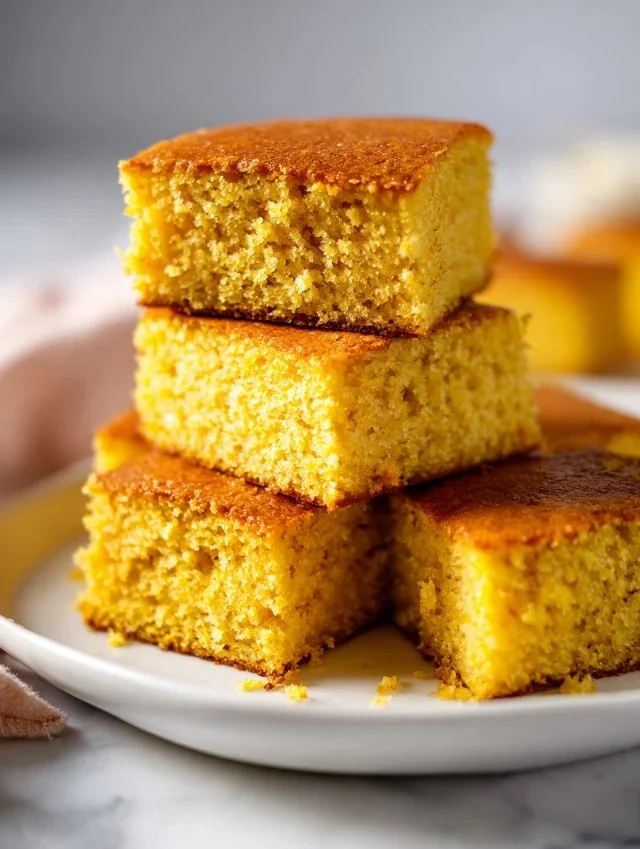 Moist pumpkin cornbread with a golden crust and fluffy texture