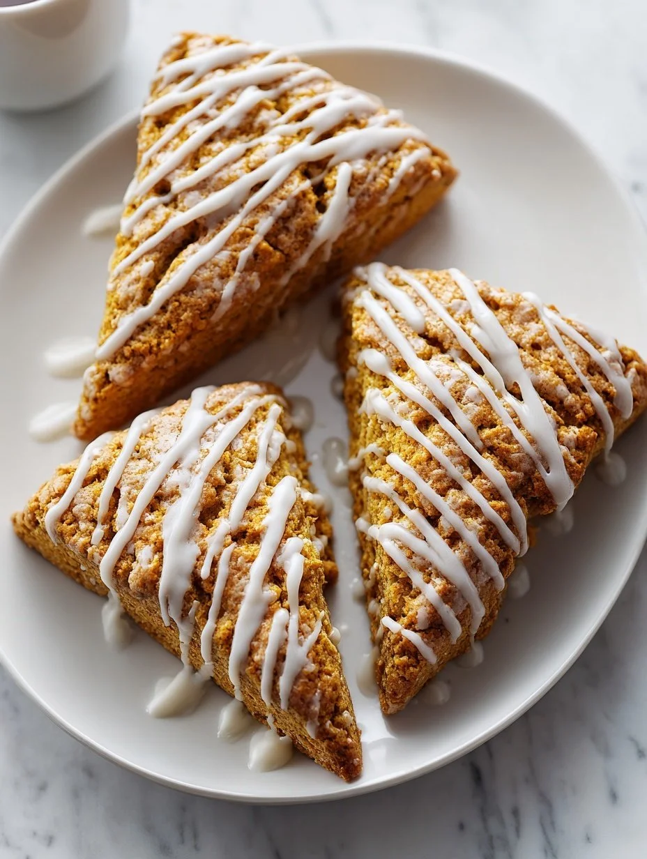 Freshly baked pumpkin scones inspired by Starbucks recipe