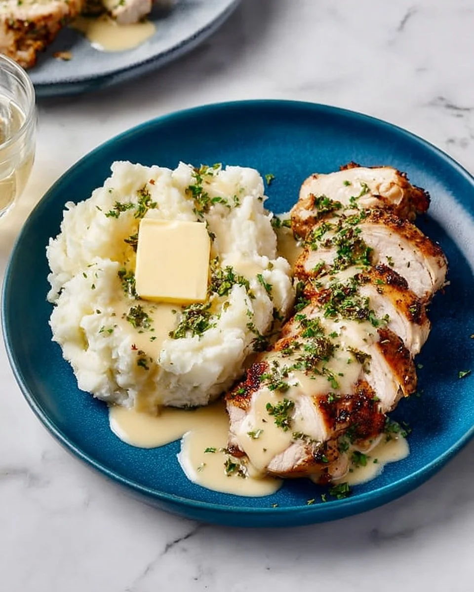Stuffed turkey breast with herbs and spices on a plate