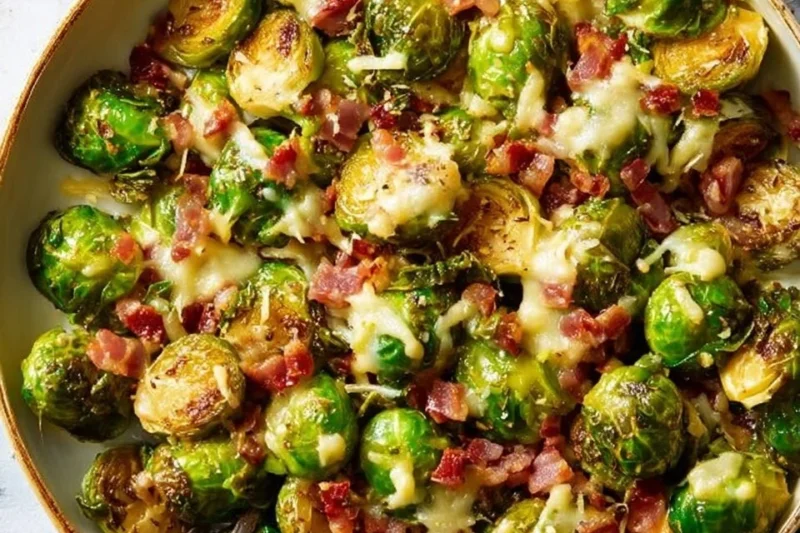 Brussels Sprouts with Bacon and Cheese