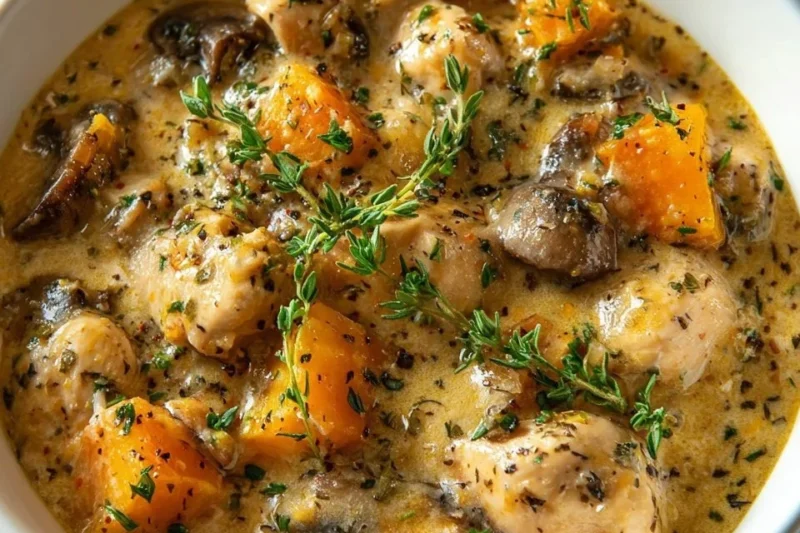 Creamy Mushroom Chicken and Wild Rice Soup